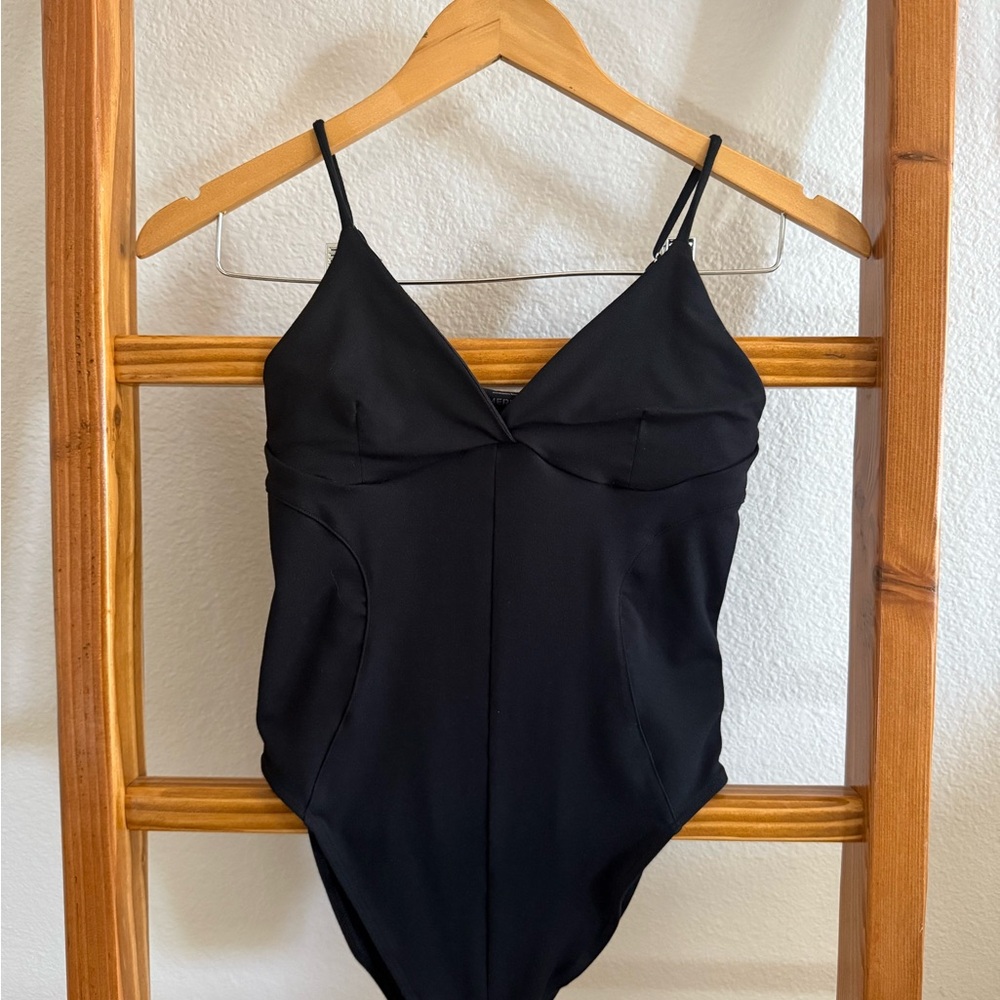 Good American Black Bodysuit